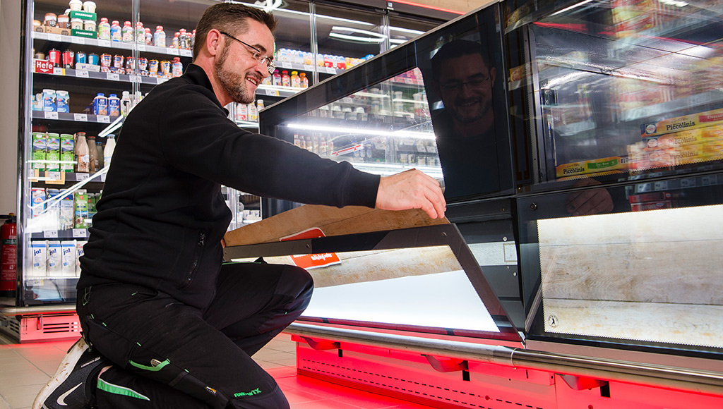 pan-dur kühlmöbel, glasabdeckungen, rollosysteme