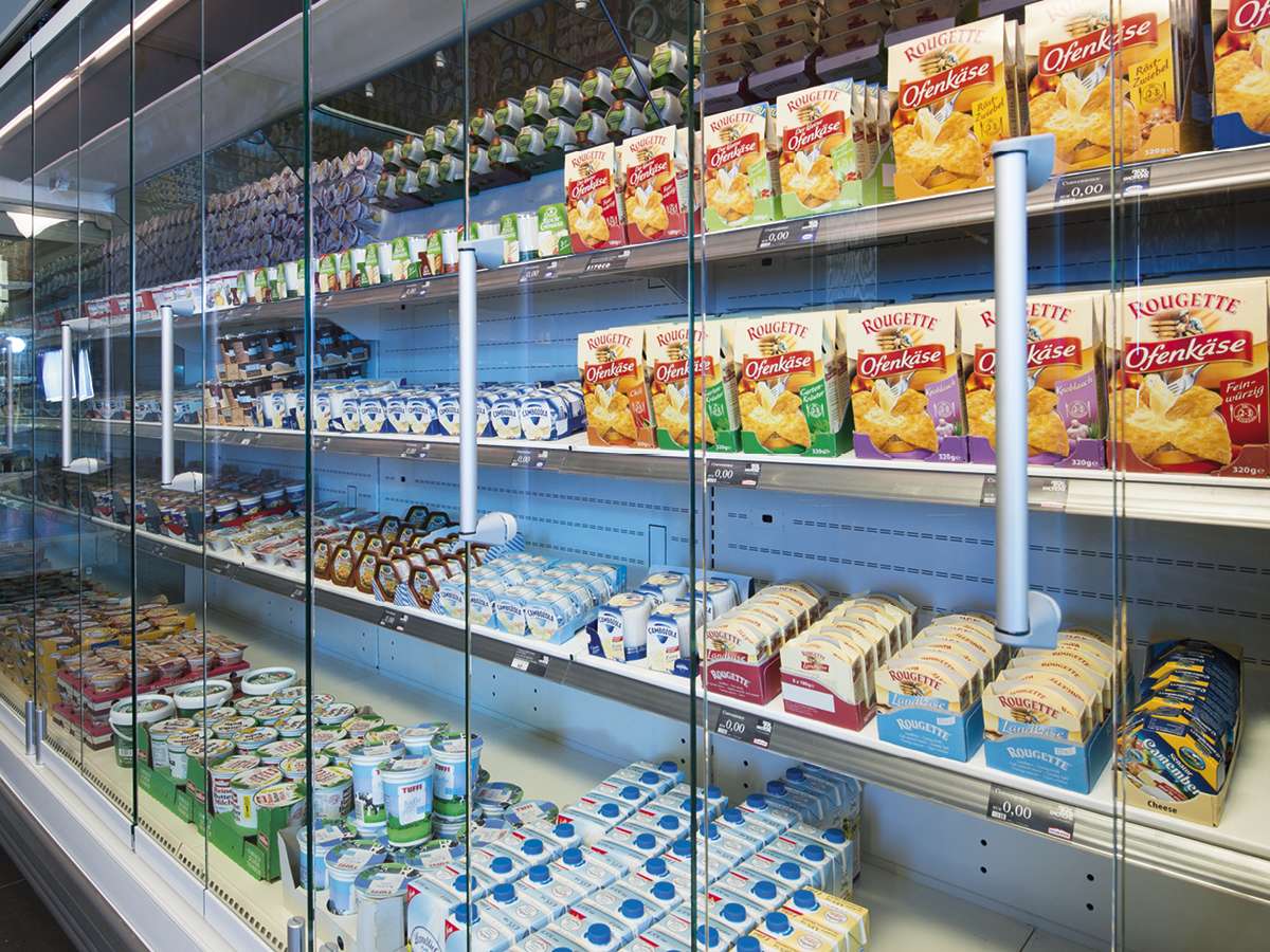 kühlmöbel glasabdeckungen rollosysteme PAN-DUR eco door ft
